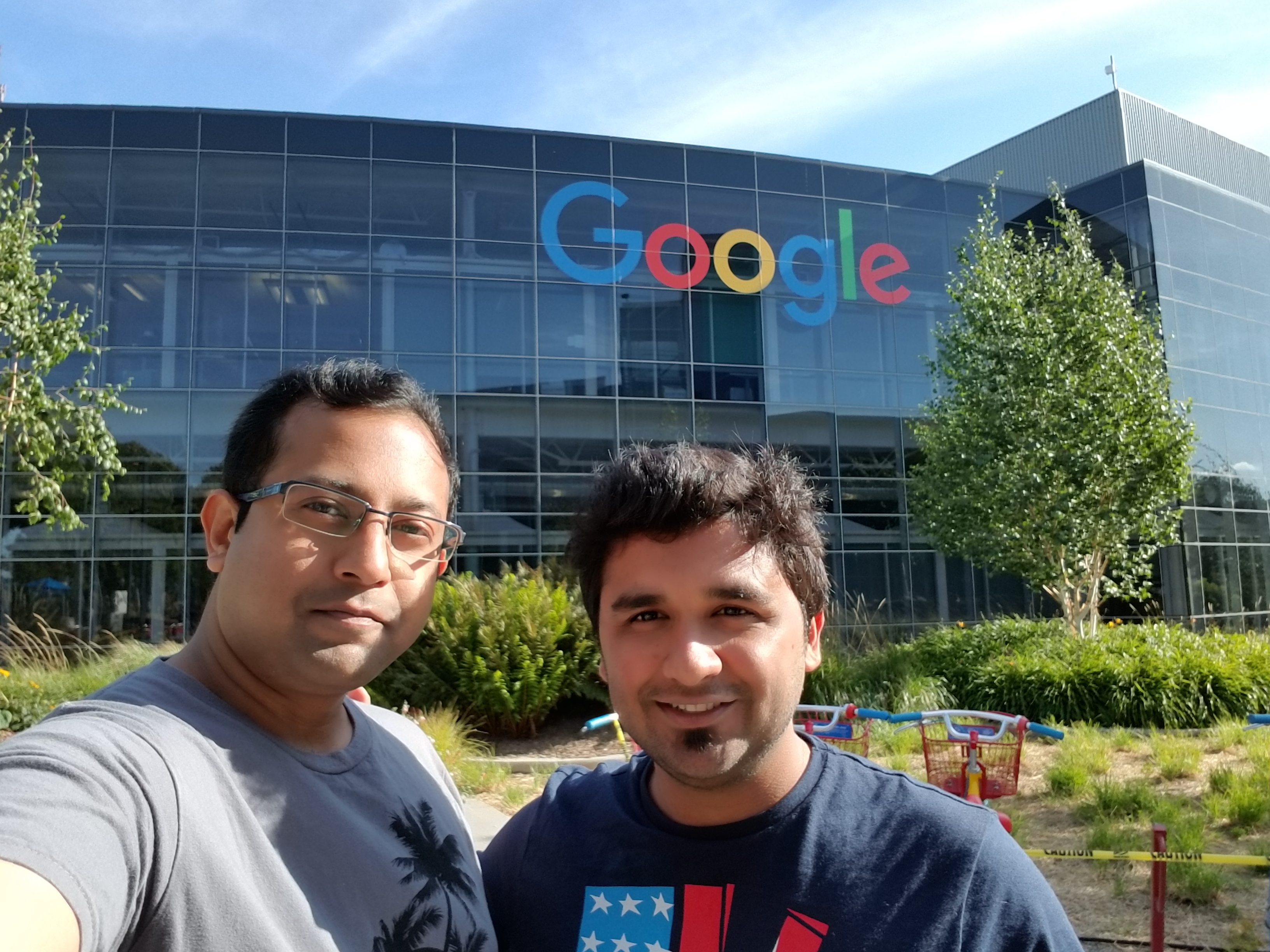 Sayantan Acharjee (MBA '19), Google Intern, and Anand Tamhankar (MBA '19)